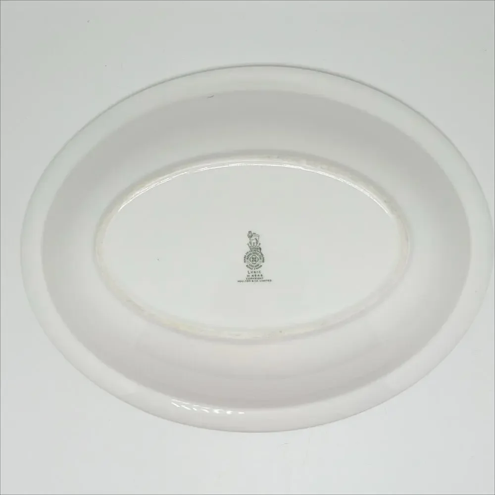Vintage Royal Doulton England Fine Bone China Oval Serving Plate Lyric Pattern